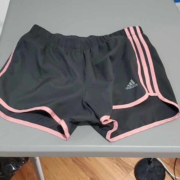 adidas small grey and pink S3" aeroready athletic running shirts - Picture 5 of 7